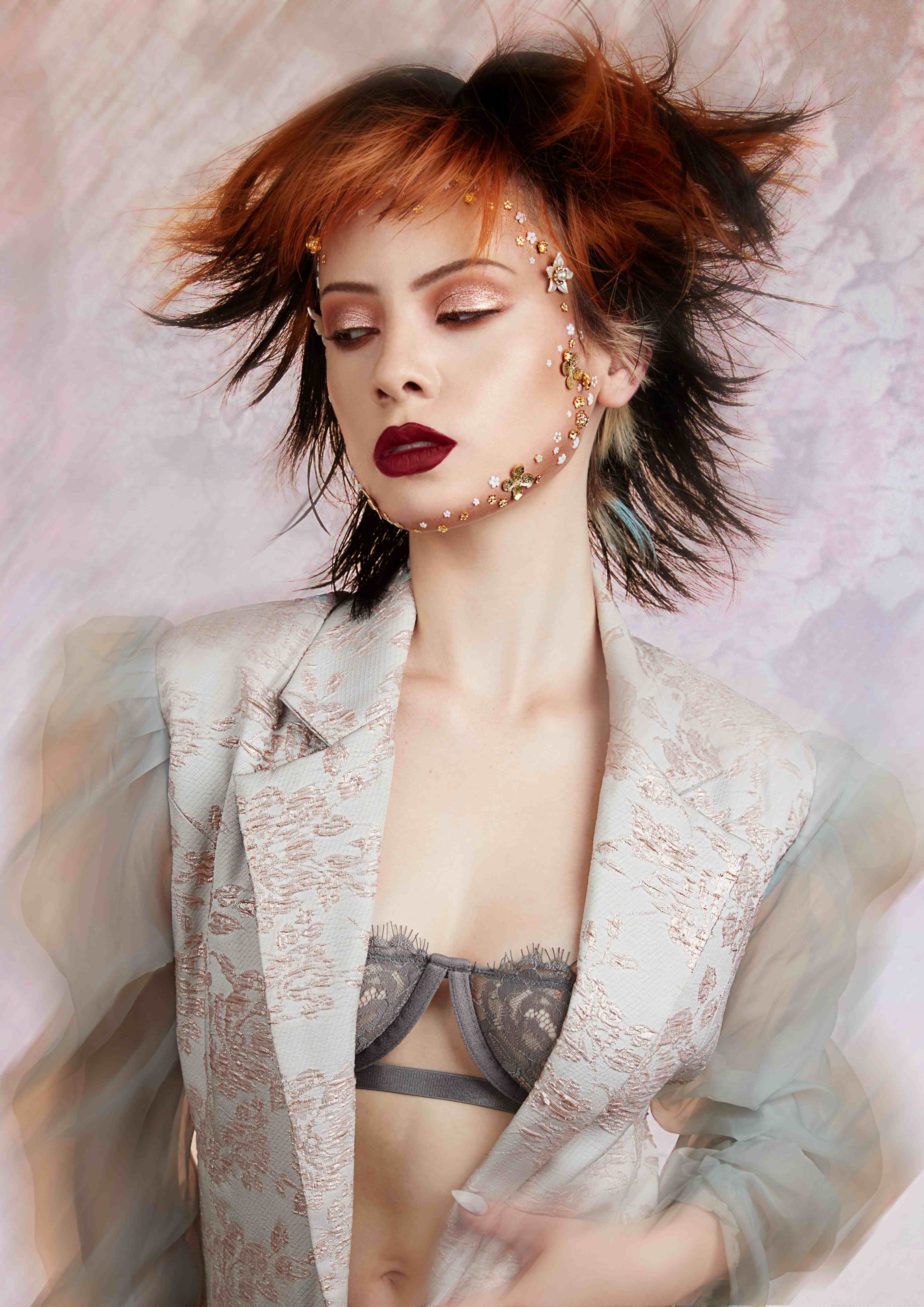 Brunette and Copper Shag Cut - Bill Tsiknaris & Team - Emerge Collection